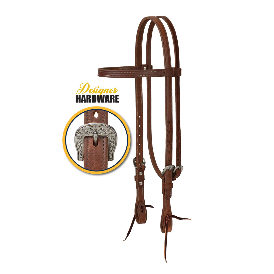 Weaver Synergy Harness Leather Headstall with Designer Hardware
