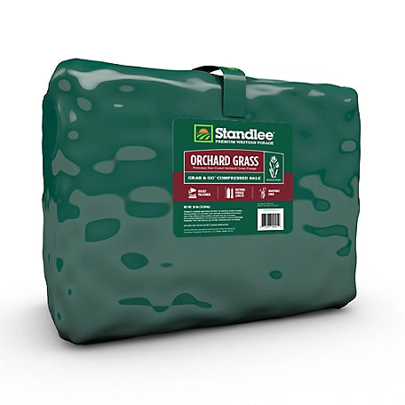 Standlee Premium Orchard Grass Grab and Go Compressed Hay Bale, 50 lb.