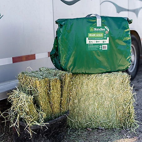 Standlee Premium Organic Alfalfa Grab and Go Compressed Hay Bale, 50 lb.