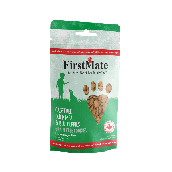 First Mate Mini Trainers Cage Free Duck Meal & Blueberries Treats