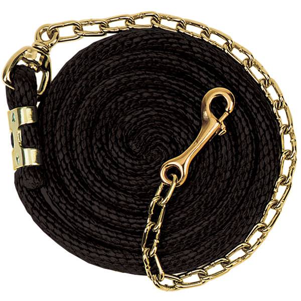 Weaver Poly Lead Rope with Brass Plated Swivel Chain