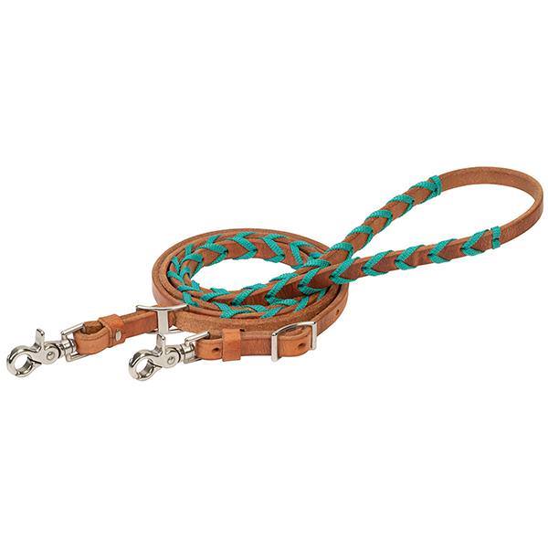 Weaver Laced Barrel Rein with Polyester Show Lacing