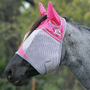 Cashel Crusader Fly Mask Standard with Ears Pink