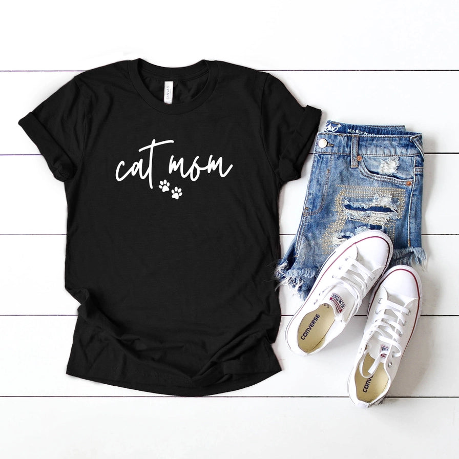 Tee Cat Mom Paws