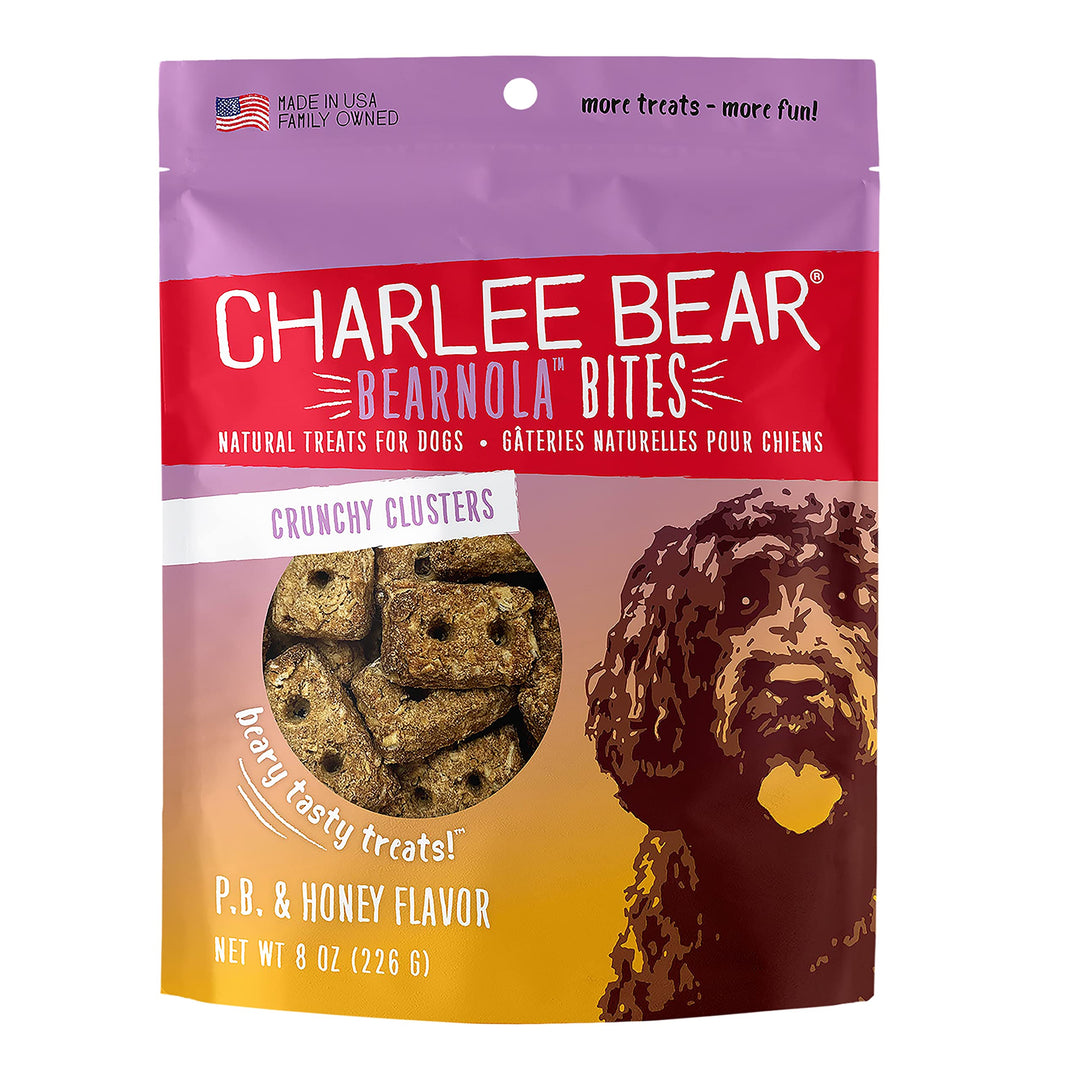 Charlee Bear Bearnola Bites Dog Treats, P.B. & Honey Flavor, 8oz