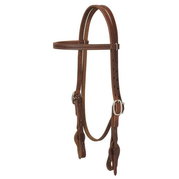 Working Tack Quick Change Single-Ply Headstall Leather Tab Ends