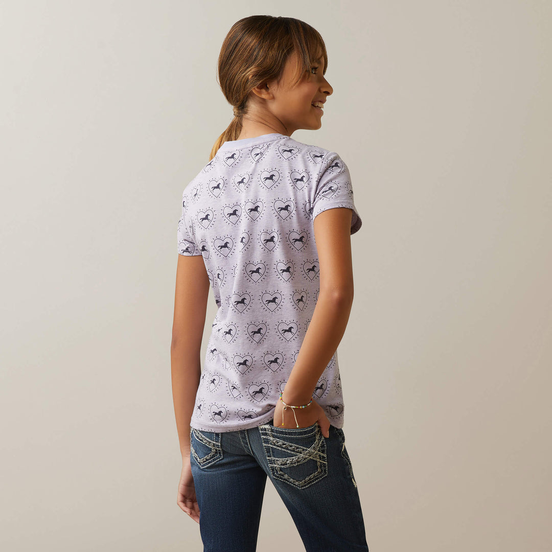 Ariat Kids So Love T-Shirt Half Drop Heather Grey