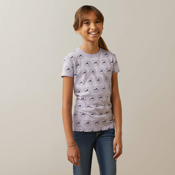 Ariat Kids So Love T-Shirt Half Drop Heather Grey