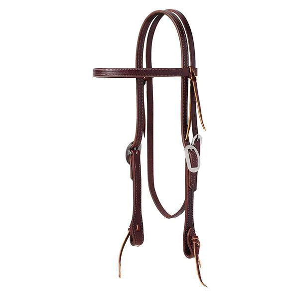 Weaver Synergy Burgundy Latigo Leather Performance Headstall