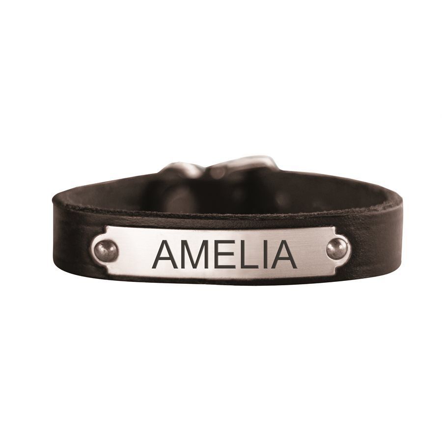 Perri's Black Leather Bracelet