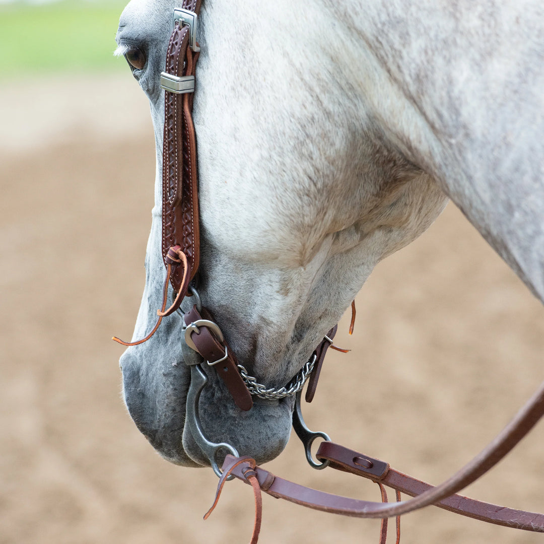 Weaver Synergy Hand-Tooled Mayan Headstall with Designer Hardware