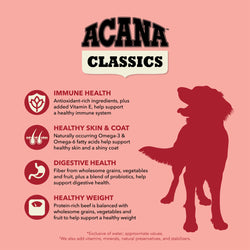 Acana Classics Beef & Barley Recipe Dog Food