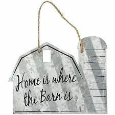 Metal Sign Home is Barn