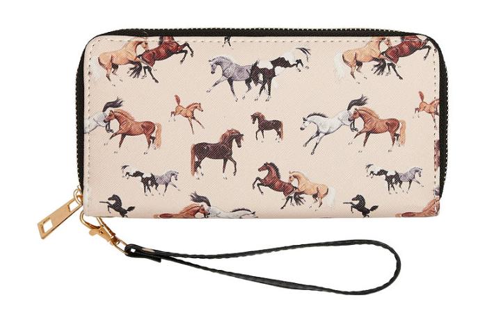 Horse Print Clutch Wallet