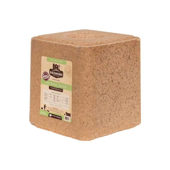 Redmond Natural Salt Block w/Garlic 44lb – Horstmeyer Farm and Garden